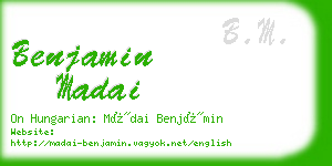 benjamin madai business card